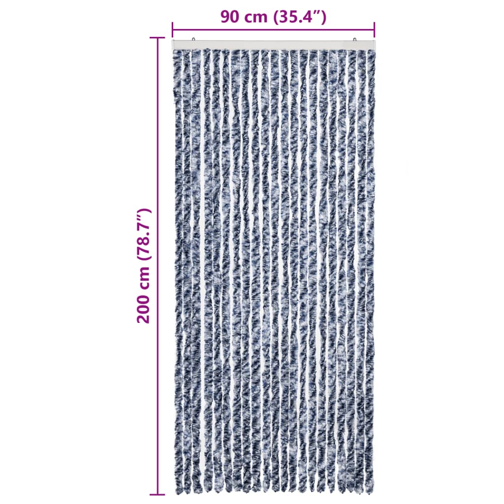 Zanzariera Blu e Bianco 90x200 cm Ciniglia cod mxl 60950
