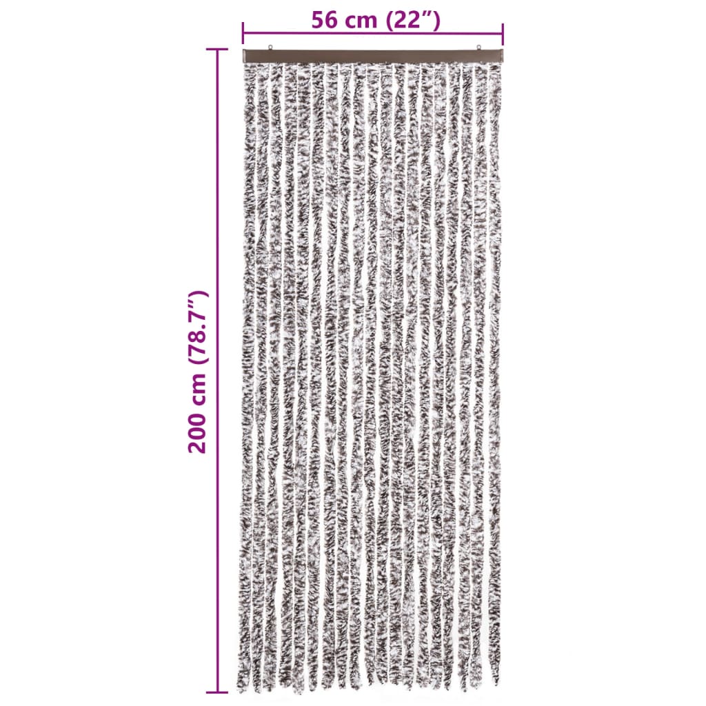 Zanzariera Marrone e Beige 56x200 cm Ciniglia 315129