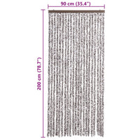 Zanzariera Marrone e Beige 90x200 cm Ciniglia 315130