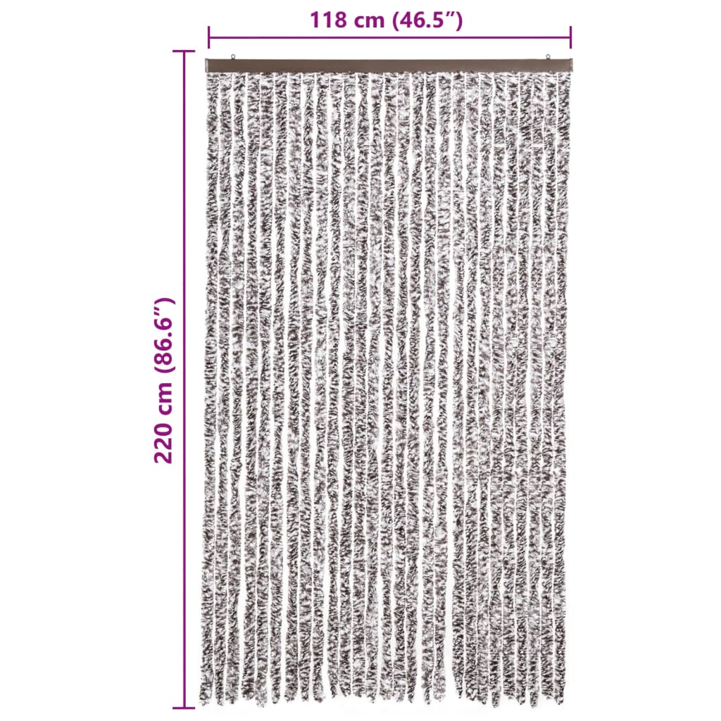 Zanzariera Marrone e Beige 118x220 cm Ciniglia 315131