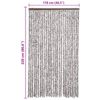 Zanzariera Marrone e Beige 118x220 cm Ciniglia 315131