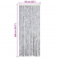 Zanzariera Bianco e Grigio 56x200 cm Ciniglia 315132