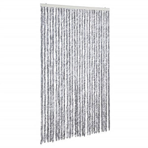 Zanzariera Bianco e Grigio 118x220 cm Ciniglia