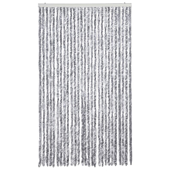 Zanzariera Bianco e Grigio 118x220 cm Ciniglia