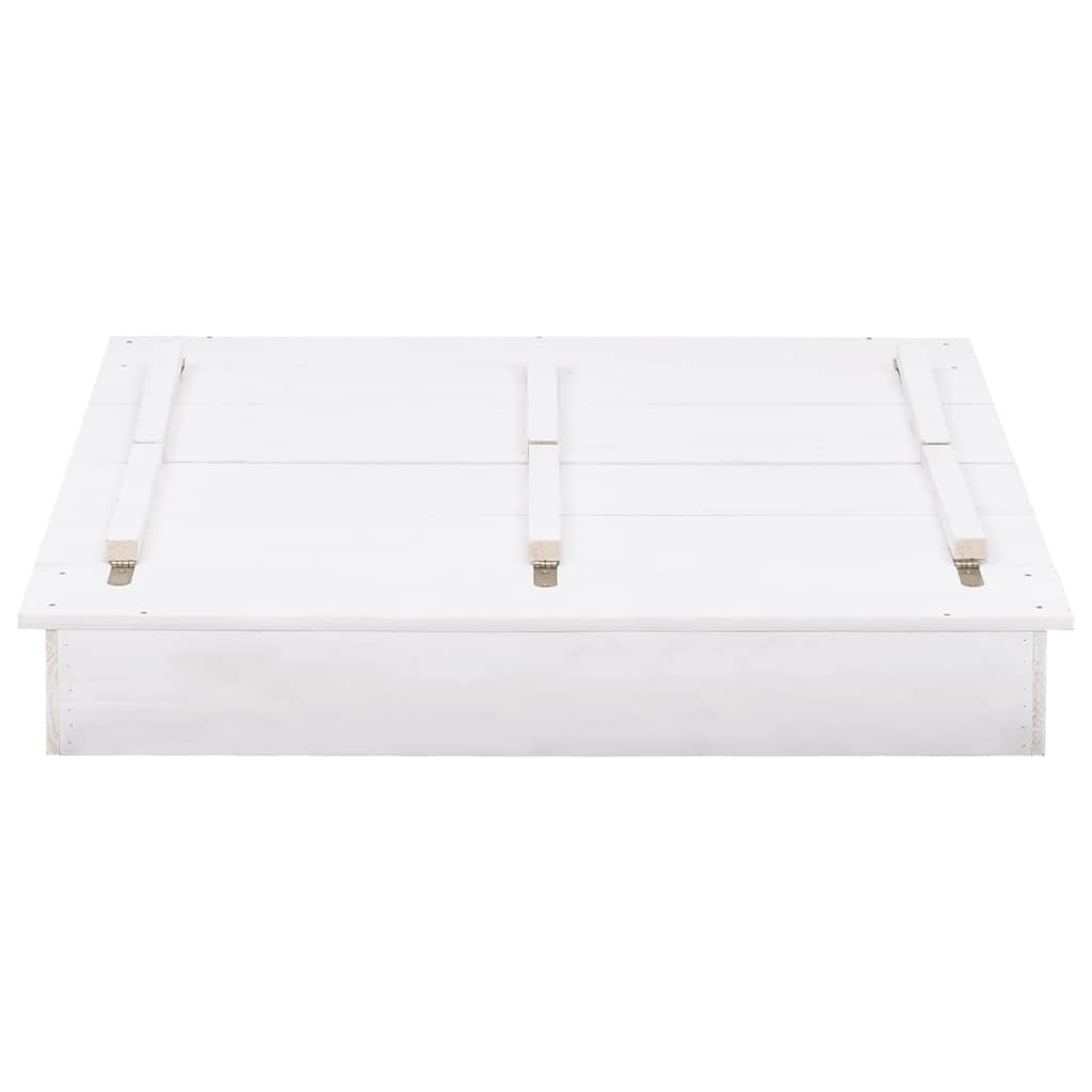 Sabbiera in Legno di Abete Bianca 95x90x15 cm 313889