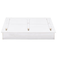 Sabbiera in Legno di Abete Bianca 95x90x15 cm 313889