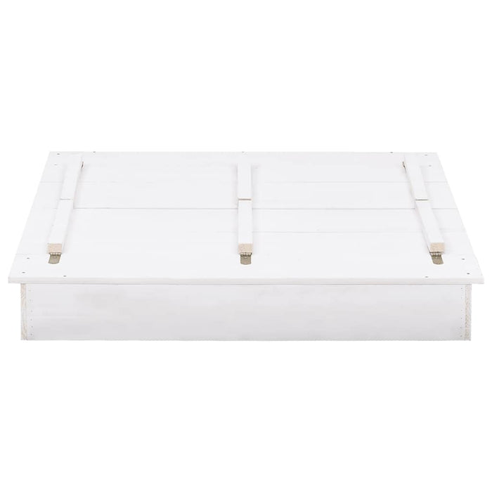 Sabbiera in Legno di Abete Bianca 95x90x15 cm 313889