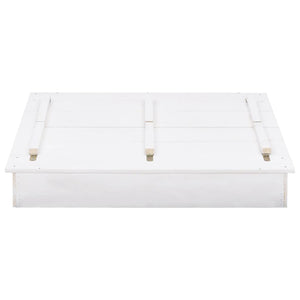 Sabbiera in legno di abete 95 x 90 x 15 cm bianco 02_0005062