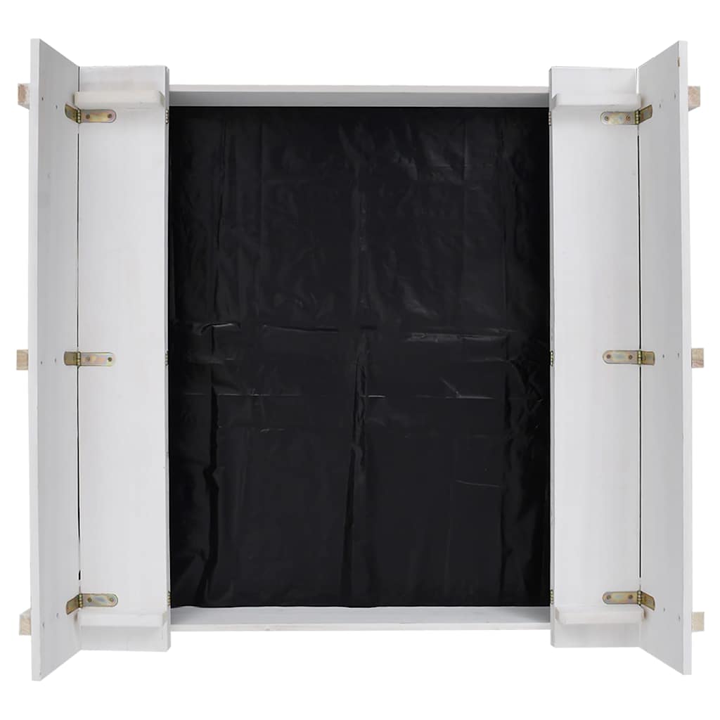 Sabbiera in Legno di Abete Bianca 95x90x15 cm 313889