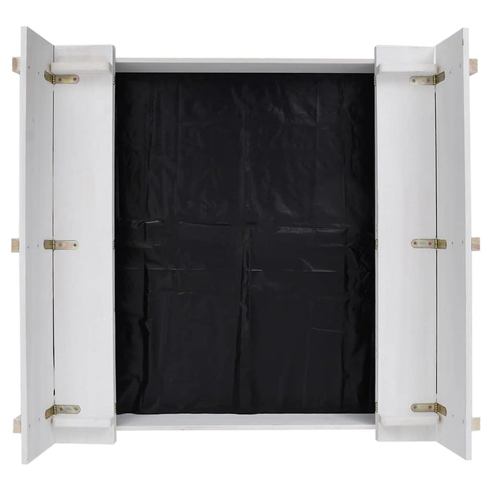 Sabbiera in Legno di Abete Bianca 95x90x15 cm 313889