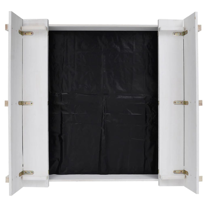 Sabbiera in legno di abete 95 x 90 x 15 cm bianco 02_0005062