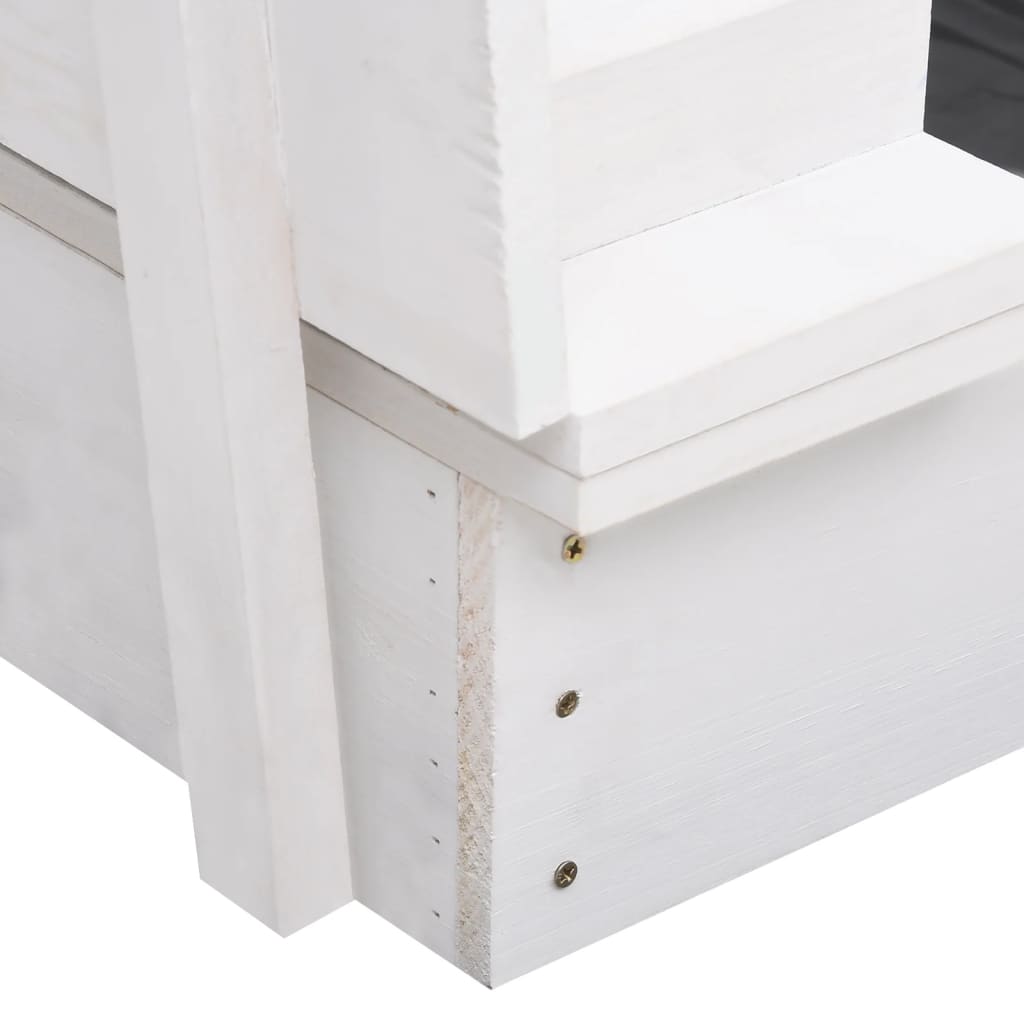 Sabbiera in legno di abete 95 x 90 x 15 cm bianco 02_0005062