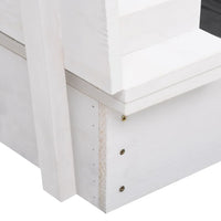 Sabbiera in legno di abete 95 x 90 x 15 cm bianco 02_0005062