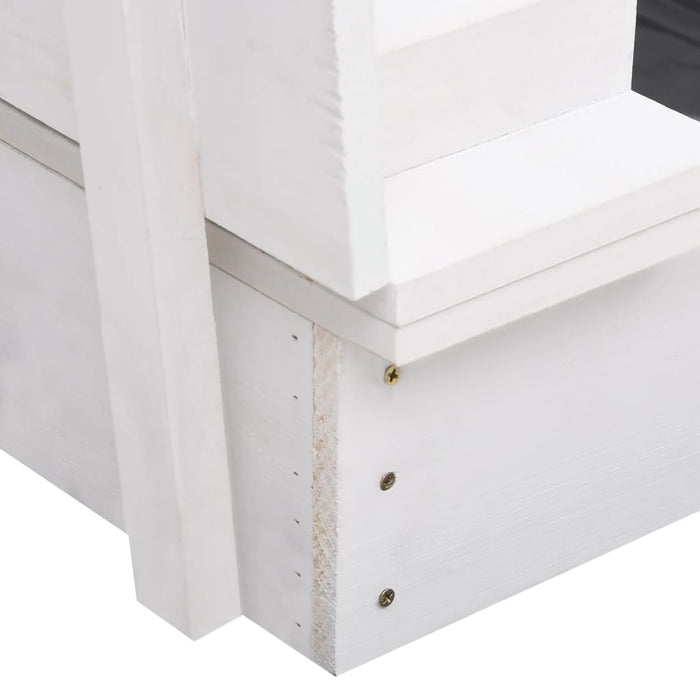 Sabbiera in legno di abete 95 x 90 x 15 cm bianco 02_0005062