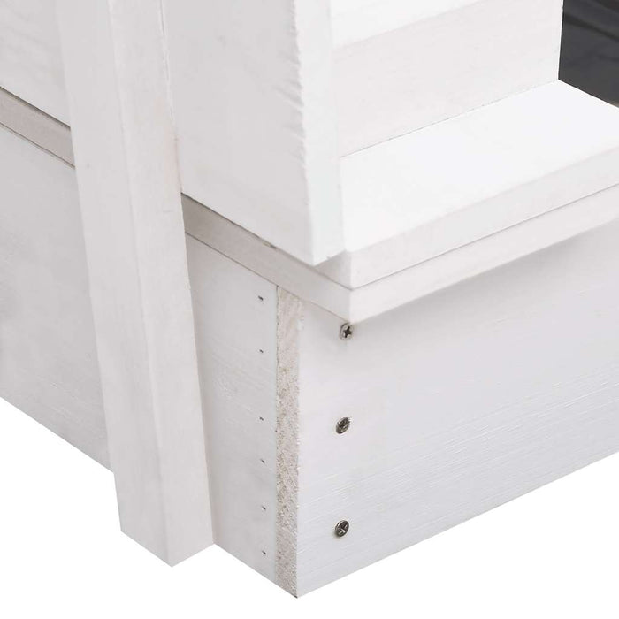 Sabbiera in Legno di Abete Bianca 95x90x15 cm 313889