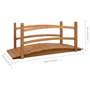 Ponte da Giardino 140x60x60 cm in Legno Massello di Abete cod mxl 72352