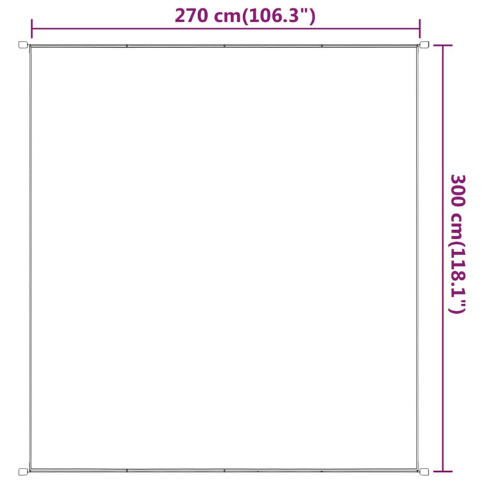 Paravento Verticale Bianco 300x270 cm Tessuto Oxford cod 9013