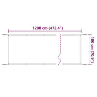 Paravento Verticale Beige 180x1200 cm in Tessuto Oxford 148275