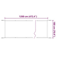 Paravento Verticale Terracotta 180x1200 cm in Tessuto Oxford cod mxl 21789