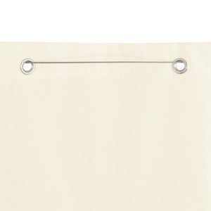 Paravento per Balcone Crema 140x240 cm in Tessuto Oxford