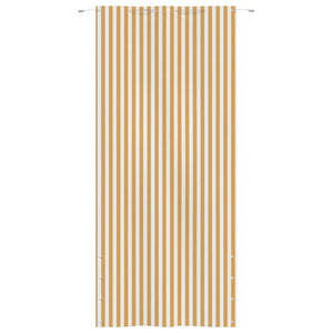 Paravento per Balcone Giallo e Bianco 120x240 cm Tessuto Oxford 148540