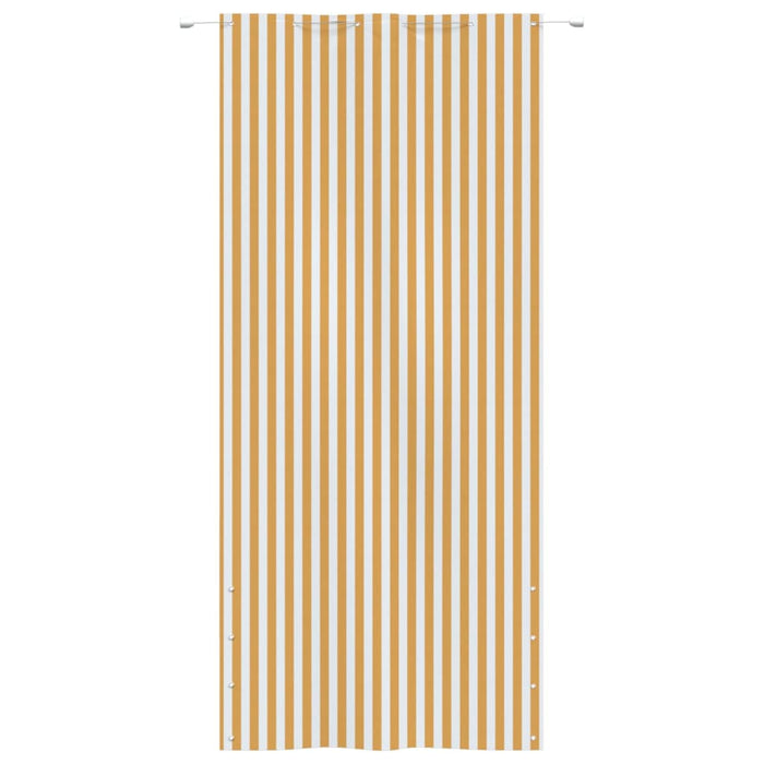 Paravento per Balcone Giallo e Bianco 120x240 cm Tessuto Oxford 148540