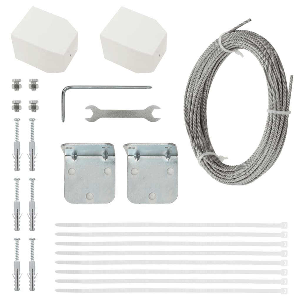 Paravento per Balcone Nero 120x240 cm in Tessuto Oxford