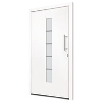 Porta d'Ingresso in Alluminio e PVC Bianco 100x200 cm cod mxl 76487