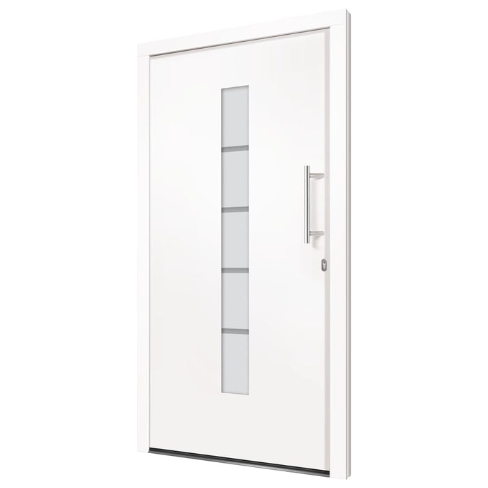 Porta d'Ingresso in Alluminio e PVC Bianco 100x200 cm 3056806
