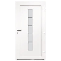 Porta d'Ingresso in Alluminio e PVC Bianco 100x200 cm cod mxl 76487