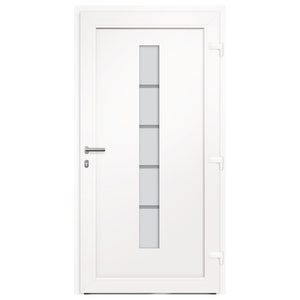 Porta d'Ingresso in Alluminio e PVC Bianco 100x200 cm cod mxl 76487