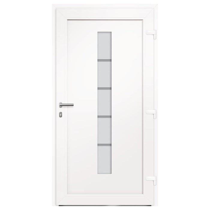 Porta d'Ingresso in Alluminio e PVC Bianco 100x200 cm cod mxl 76487