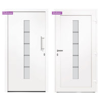 Porta d'Ingresso in Alluminio e PVC Bianco 100x200 cm cod mxl 76487