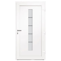 Porta d'Ingresso in Alluminio e PVC Bianco 100x210 cm 3056807