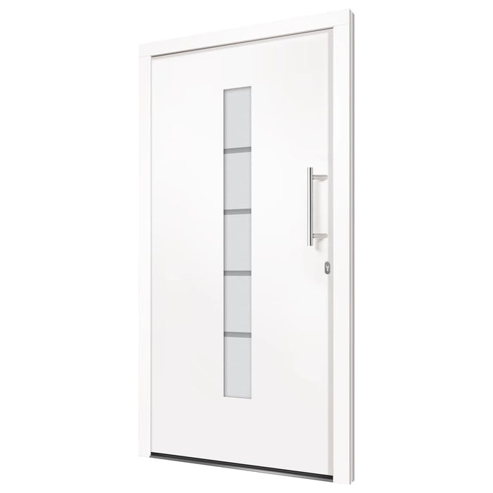 Porta d'Ingresso in Alluminio e PVC Bianco 110x210 cm 3056808