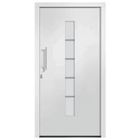 Porta d'Ingresso in Alluminio e PVC Bianco 100x210 cm 3056810