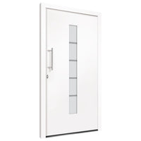 Porta d'Ingresso in Alluminio e PVC Bianco 100x210 cm 3056810