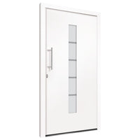 Porta d'Ingresso in Alluminio e PVC Bianco 110x210 cm 3056811