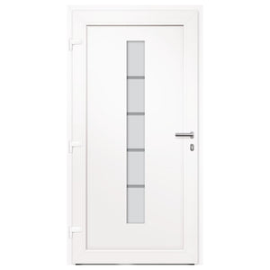 Porta d'Ingresso in Alluminio e PVC Bianco 110x210 cm 3056811