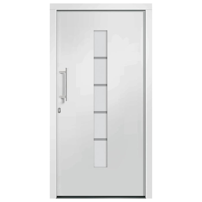 Porta d'Ingresso in Alluminio e PVC Bianco 110x210 cm 3056811