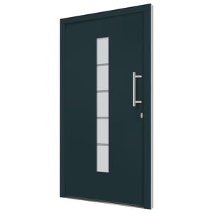 Porta d'Ingresso in Alluminio e PVC Antracite 100x200 cm cod mxl 59110