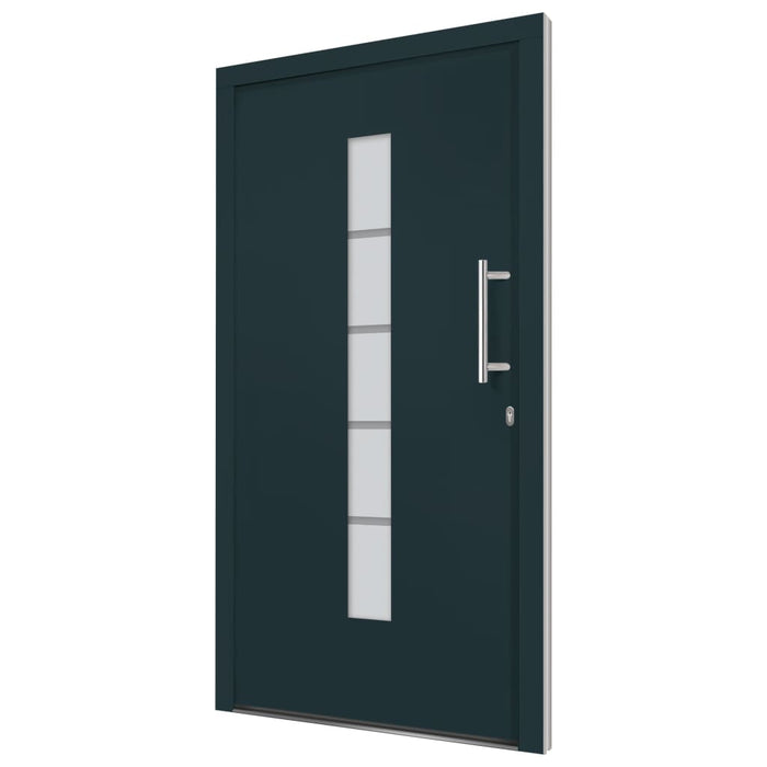 Porta d'Ingresso in Alluminio e PVC Antracite 100x210 cm cod mxl 73248