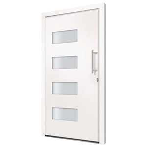Porta d'Ingresso in Alluminio e PVC Bianco 100x200 cm 3056818