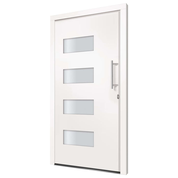 Porta d'Ingresso in Alluminio e PVC Bianco 100x200 cm 3056818
