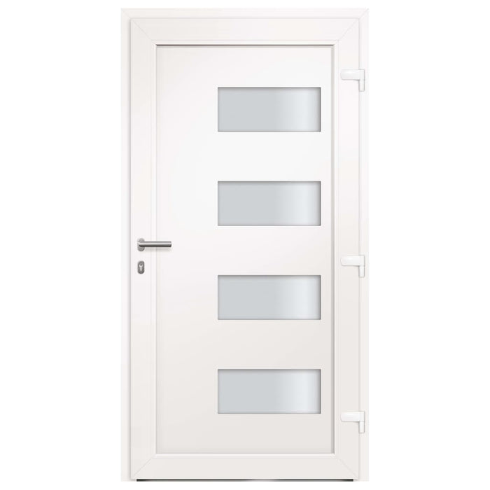 Porta d'Ingresso in Alluminio e PVC Bianco 100x200 cm 3056818