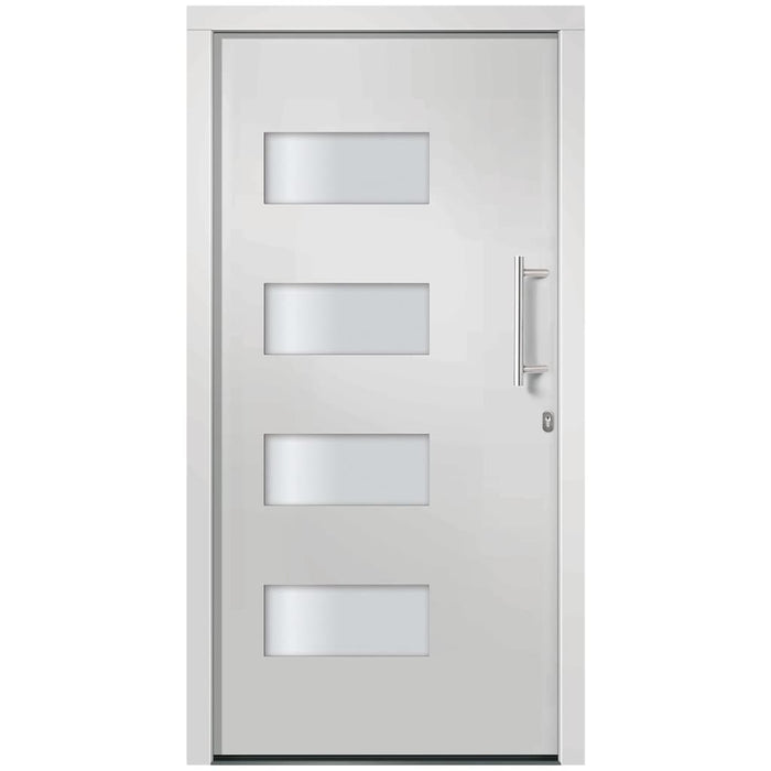 Porta d'Ingresso in Alluminio e PVC Bianco 100x210 cm cod mxl 72121