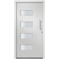 Porta d'Ingresso in Alluminio e PVC Bianco 100x210 cm 3056819