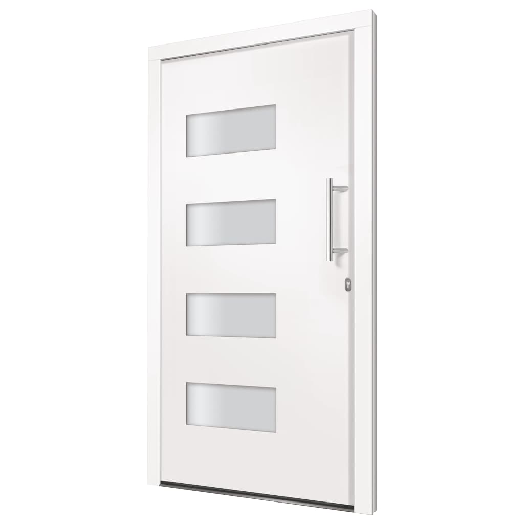 Porta d'Ingresso in Alluminio e PVC Bianco 100x210 cm cod mxl 72121