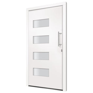 Porta d'Ingresso in Alluminio e PVC Bianco 100x210 cm cod mxl 72121
