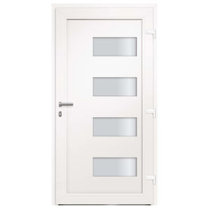 Porta d'Ingresso in Alluminio e PVC Antracite 100x210 cm 3056825
